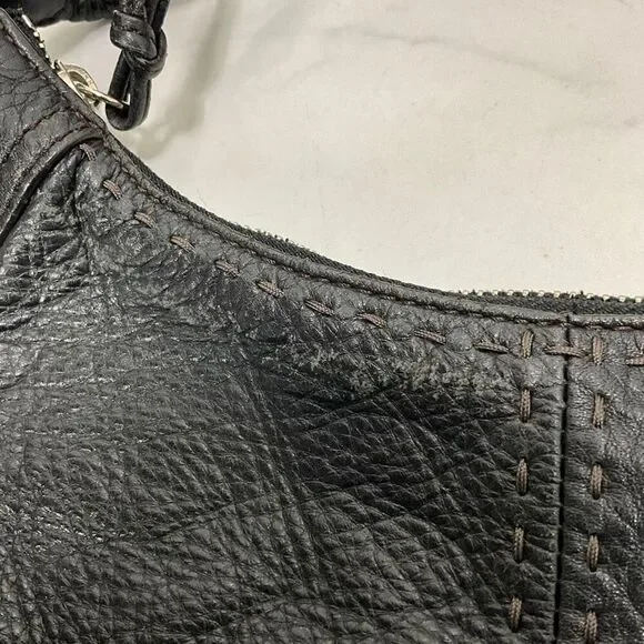 COLE HAAN Black Leather Hobo Shoulder Bag - Picture 9 of 9
